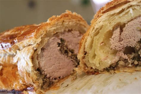 Filet mignon de veau en croûte farci duxelle de champignons