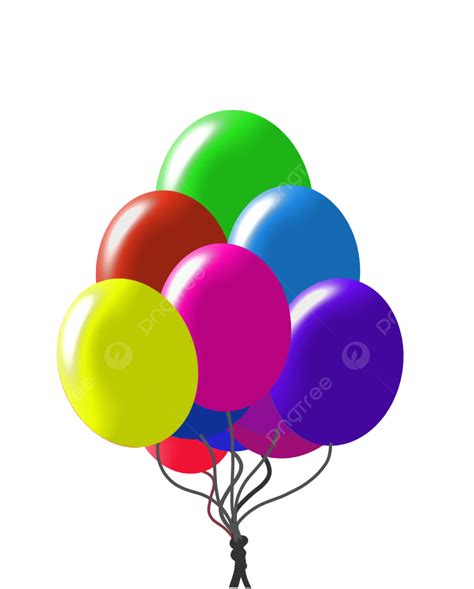 Balões Coloridos De Aniversário Decorados Png Balão Decorado