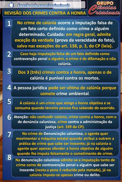 Bizu Direito Penal Crimes Contra A Honra 2 Direito Penal I