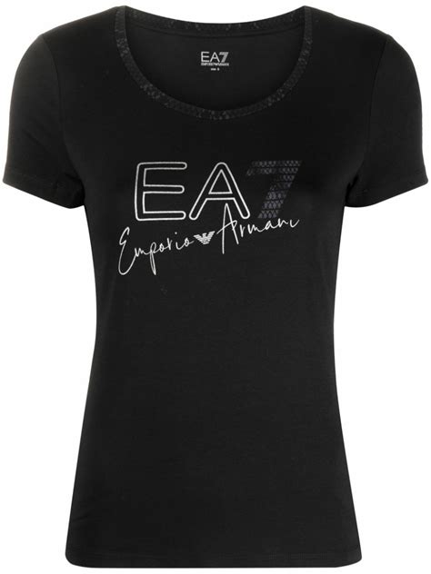 Ea7 Logo Cotton T Shirt Ea7