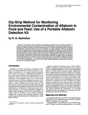 Fillable Online Ehp Niehs Nih Dip Strip Method For Monitoring Fax Email