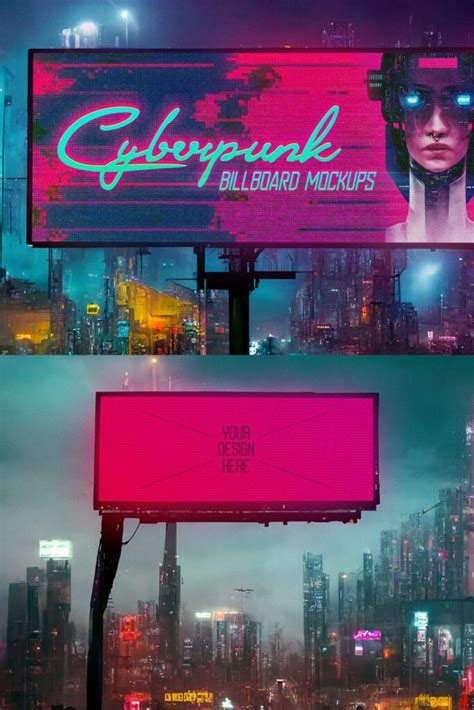 Cyberpunk Billboard Mockups – MasterBundles