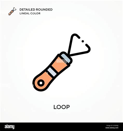 Loop Detailed Rounded Lineal Color Modern Vector Illustration Concepts