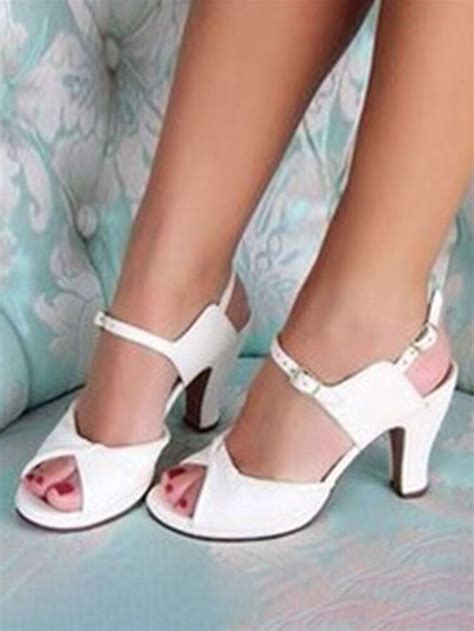 Peep Toe Wearable Casual Chunky Heels Sandals Zapatos De Baile