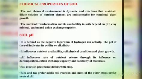 Chemical Properties Of Soil Soil Physical Chemical Biological