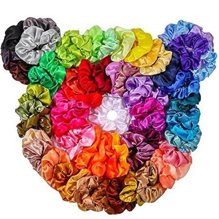 Amazon Zzicen Satin Scrunchies Colors Silk Scrunchies Hair