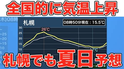 白ウサギ＠鳥取市 On Twitter Rt Wnilive 【全国的に気温上昇】札幌でも夏日予想 今日も気温の高い状態が続きます