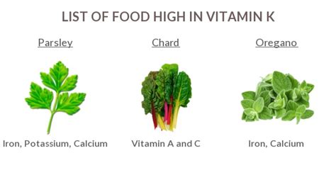 Foods High In Vitamin K