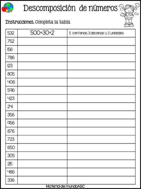 Fichas DescomposiciÓn NumÉrica Decenas Y Unidades Imagenes Educativas