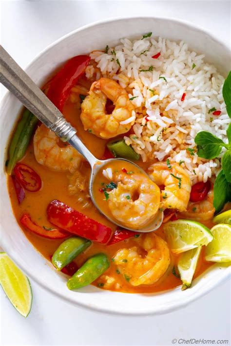 Thai Red Curry Shrimp Recipe The World Recipe