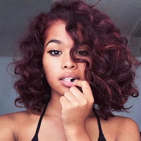 Short Bob Wave 99j Wine Red Spring Curly Hair Burgundy Brazilian Hair 4