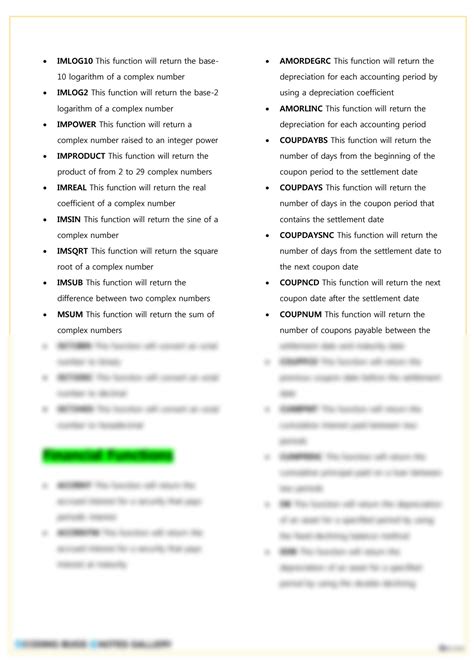 Solution Excel Formulas Cheatsheet Studypool