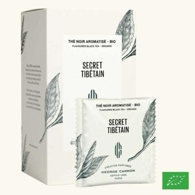 SECRET TIBÉTAIN Thé noir aromatisé BIO Boîte 20 sachets GEORGE CANNON