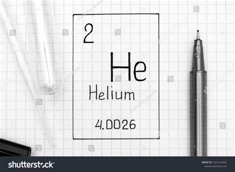 Periodic Table Elements Handwriting Chemical Element Foto Stock