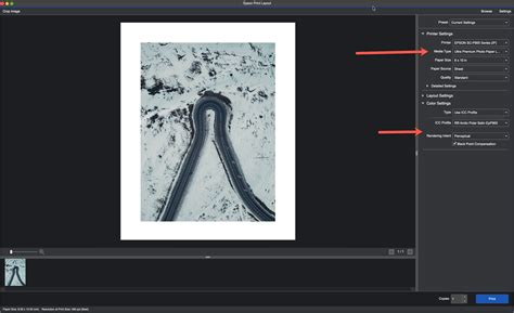 How to Use Inkjet Printer Profiles: Epson Print Layout