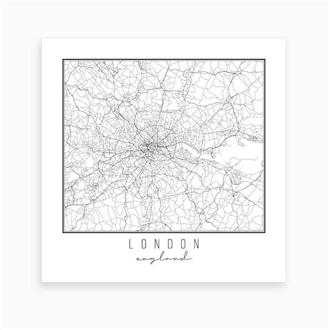 London England Street Map Art Print by Typologie Paper Co - Fy