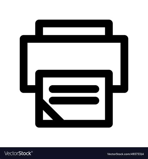 Printer icon black isolated on white background Vector Image