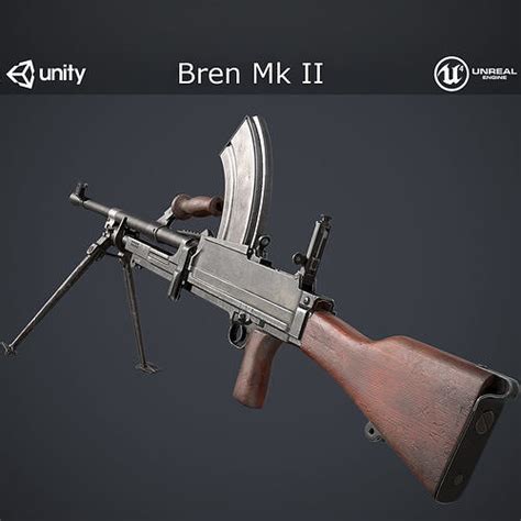 D Model Bren Mk Ii Lmg Vr Ar Low Poly Cgtrader