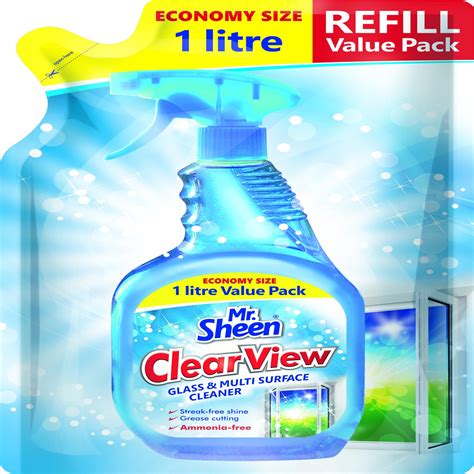 Mr Sheen Glass Clean Clear View Refl 1l Agrimark