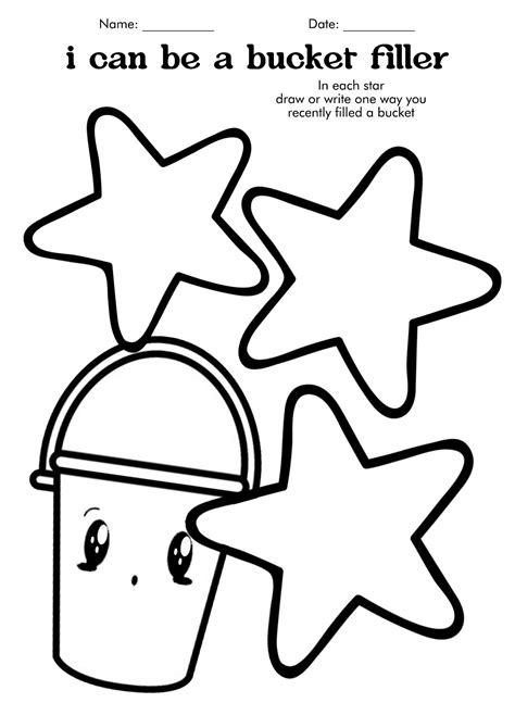 Printable Bucket Filling Activities