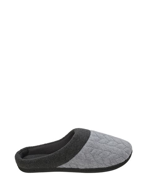 DF By Dearfoams Women S Quilted Fleece Clog Slipper Walmart