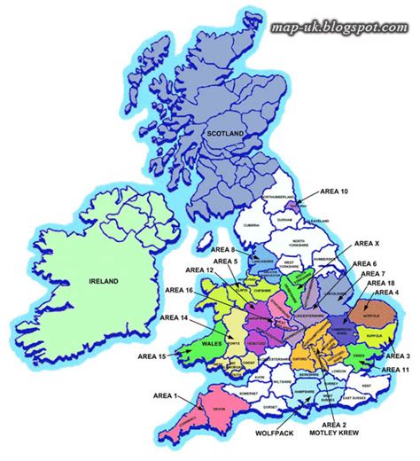 Map of UK: Map of UK Political and Region Information