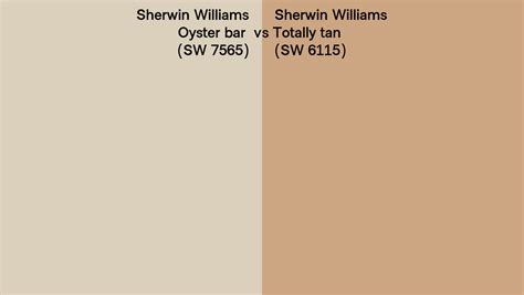 Sherwin Williams Oyster Bar Vs Totally Tan Side By Side Comparison