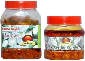 Sun Grow Combo Of Organic Handmade Rajasthani Spicy Mango Pickle Pure