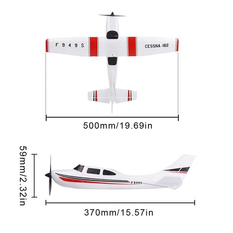 Wltoys F949S 3CH 2 4G Cessna 182 EPP RC Glider Airplane RTF Miniature