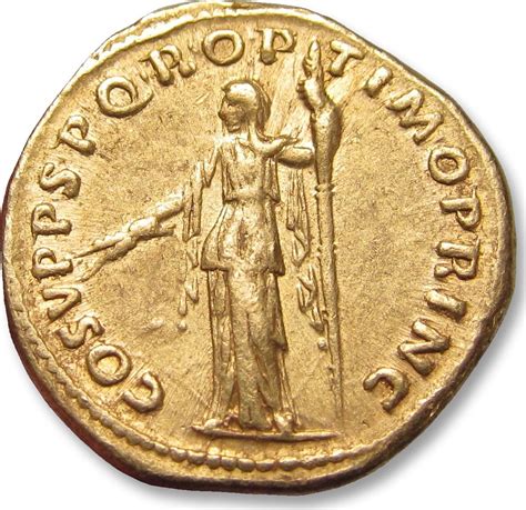 Roman Empire Av Gold Aureus A D Trajan Trajanus Rome Mint