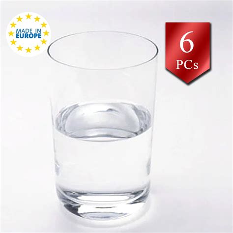 Water Drinking Glasses Set of 6, Durable Design Glasses Tumbler, Water ...