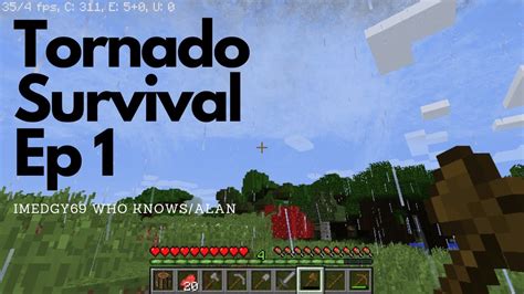 Minecraft Tornado Survival Ep 1 YouTube