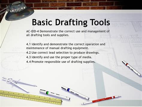 Drafting Tools And Equipment Drawing