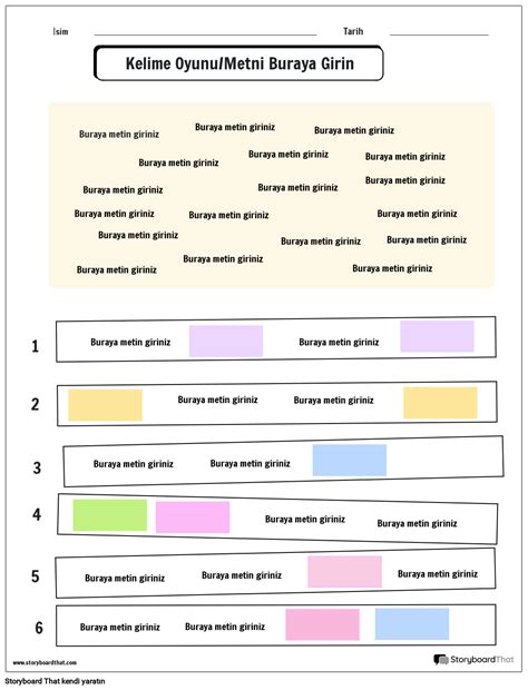 Kelime Oyunu Storyboard Por Tr Examples