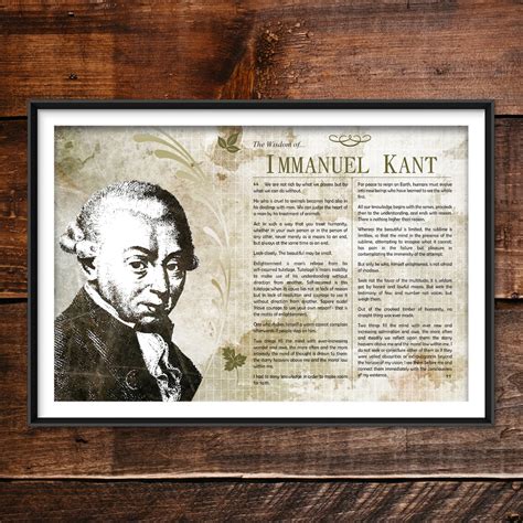 Immanuel Kant Greatest Quotes Original Art Print Featuring His Deepest Wisdom Photo Poster Gift ...