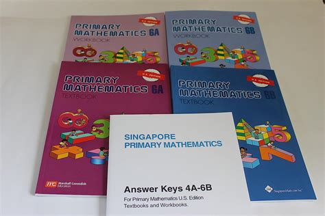 Singapore Primary Mathematics Level 6 Kit Answer Booklet Us Edition Textbooks 6a