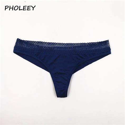 Pholeey New Arrival Female Thong Sexy Lace G String Underwear Fashion