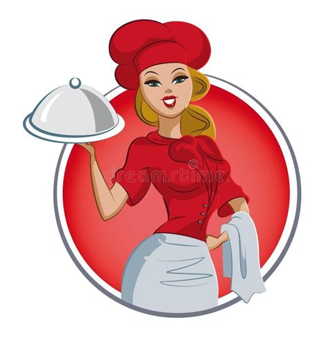 Woman Cook In Restaurant Chef Stock Illustration Chef Logo Vector