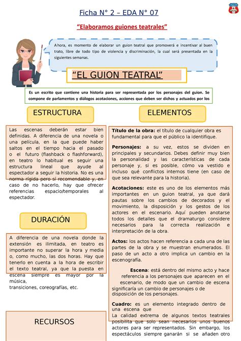 El Guion De Teatro Ficha Interactiva Topworksheets Nbkomputer