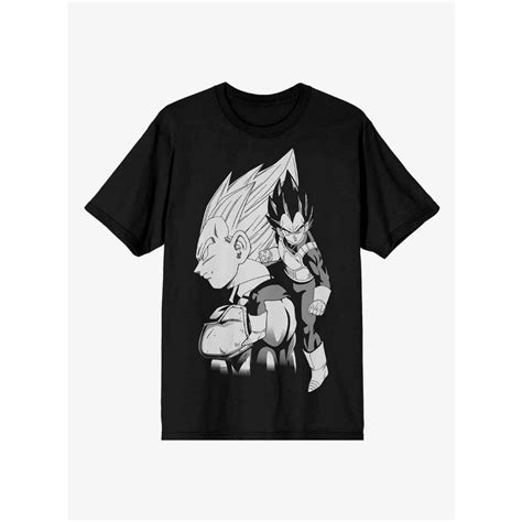 เสื้อยืด Dragon Ball Z Vegeta Profile Monochrome เสื้อยืด Shopee Thailand