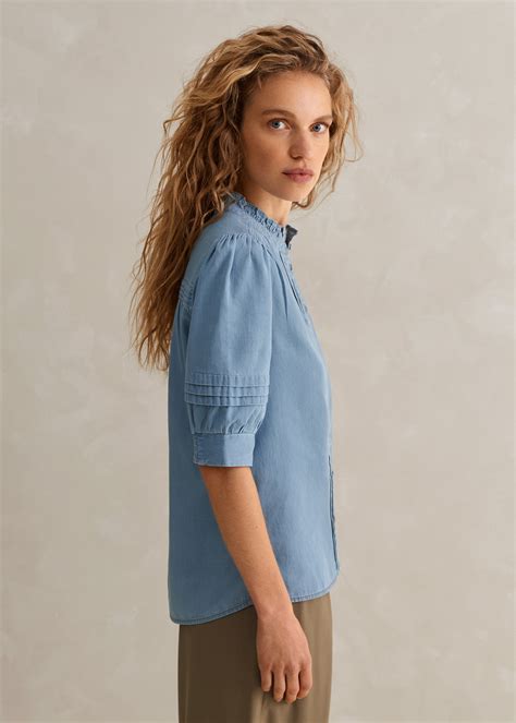 Chambray Blouse Blue