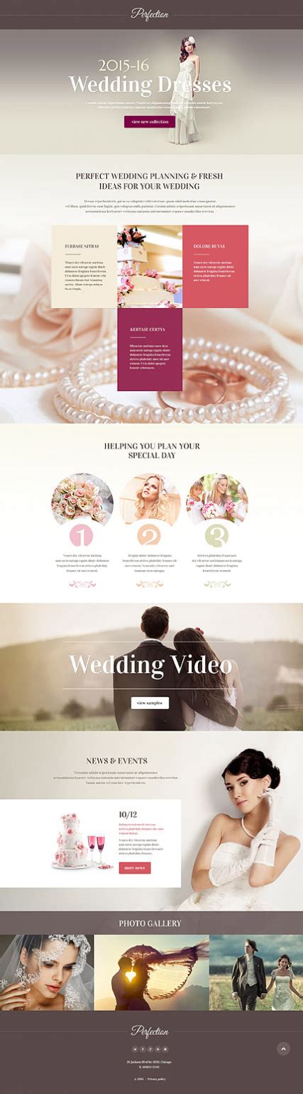 Wedding Venues Responsive Landing Page Template