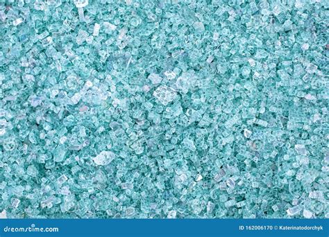 Fragments Of Blue Glass Small And Sharp Fragments Of Broken Glass Cullet For Creation Of New