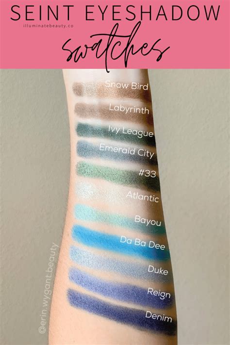 Seint Eyeshadow Swatches Illuminate Beauty