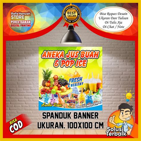 Jual Spanduk Banner Minuman Aneka Jus Buah Spanduk Minuman Pop Ice