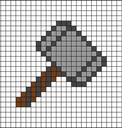 Mjollnir Thor S Hammer Pixel Art Punto De Cruz De Marvel Dibujos