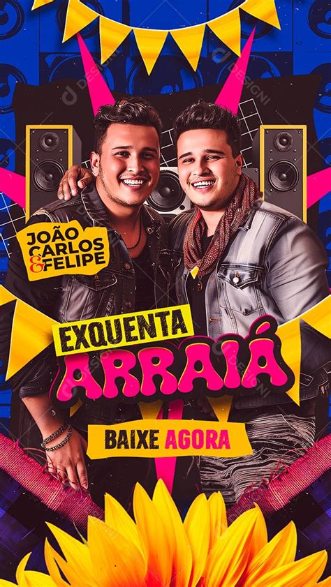 Story Flyer Exquenta Arraiá João Carlos e Felipe Baixe Agora Social