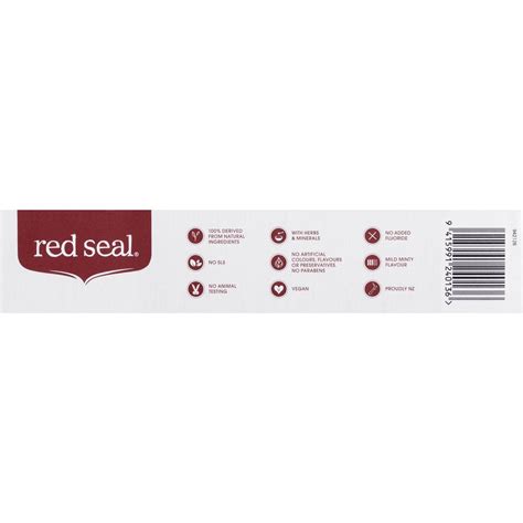 Red Seal Natural Sls Free Toothpaste Mild Minty 110g Woolworths