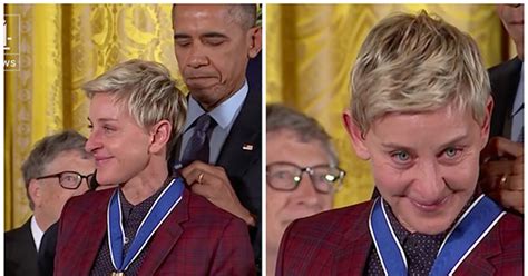 Try Not To Cry Watching Obama Present Ellen DeGeneres With Medal Of Freedom