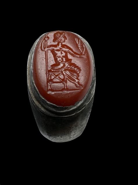 Ancient Roman Silver Roman Ring With Carnelian Intaglio Catawiki